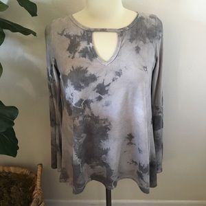 Tie Dye Ultrasuede Belled Shirt